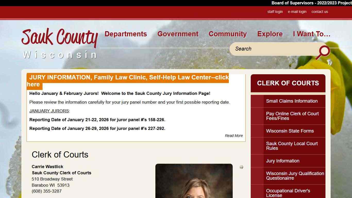 Clerk of Courts | Sauk County Wisconsin Official Website