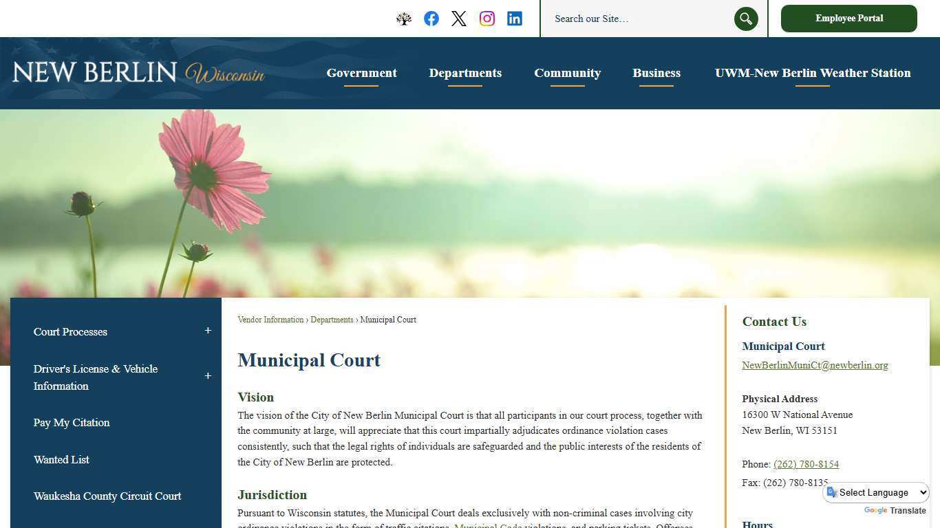 Municipal Court | New Berlin, WI - Official Website