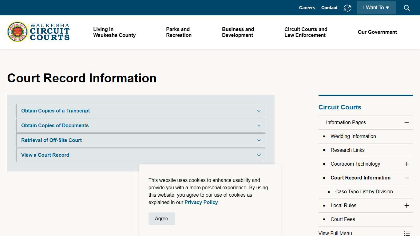 Court Record Information | Waukesha County